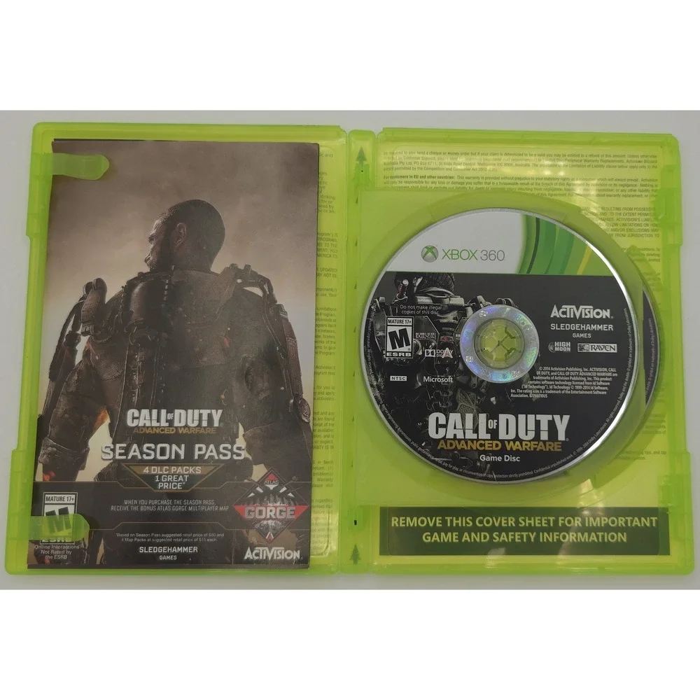 Call of Duty Advanced Warfare - Day Zero Edition - Xbox 360 - Tested CIB